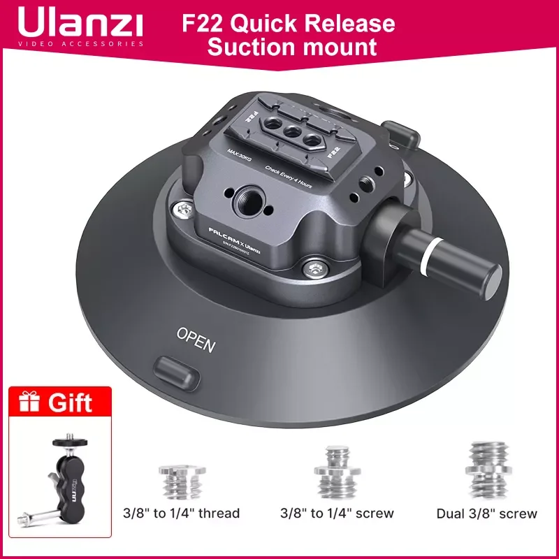 

Ulanzi Falcam F22 Quick Release Suction Mount Gopro Camera Cup for Car Travel Holder Stand Barcket for DSLR Action Camera Mount