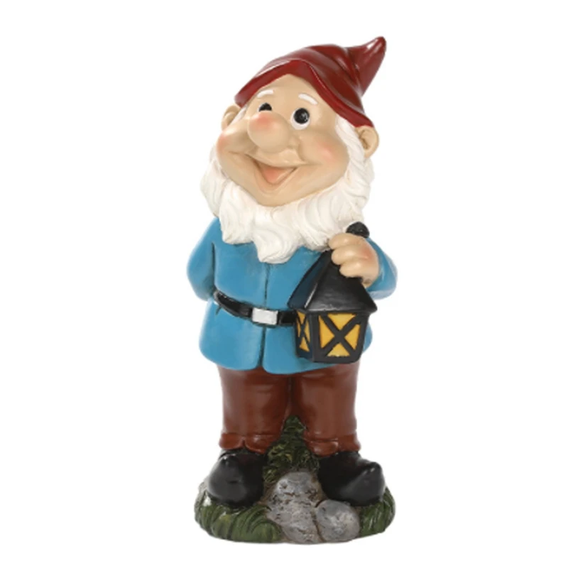 

Funny Resin Garden Lantern Gnome Statue Cartoon Naughty Dwarf Doll Small Sculpture Lawn Garden Creative Decoration
