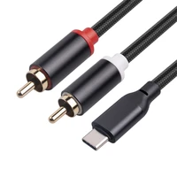 usb type c to 2rca male audio cable adapter for devices projector tv dvd player tablet smartphone speaker 1m 2m