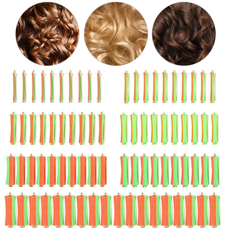 

20 Pieces Salon Cold Wave Rods Hair Roller With Rubber Band Curling Curler Perms Hairdressing Styling Tool for Women Hair DIY