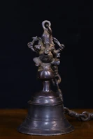 8 tibetan temple collection old bronze elephant trunk god of wealth rattle hanging bell bell magic weapon town house exorcism