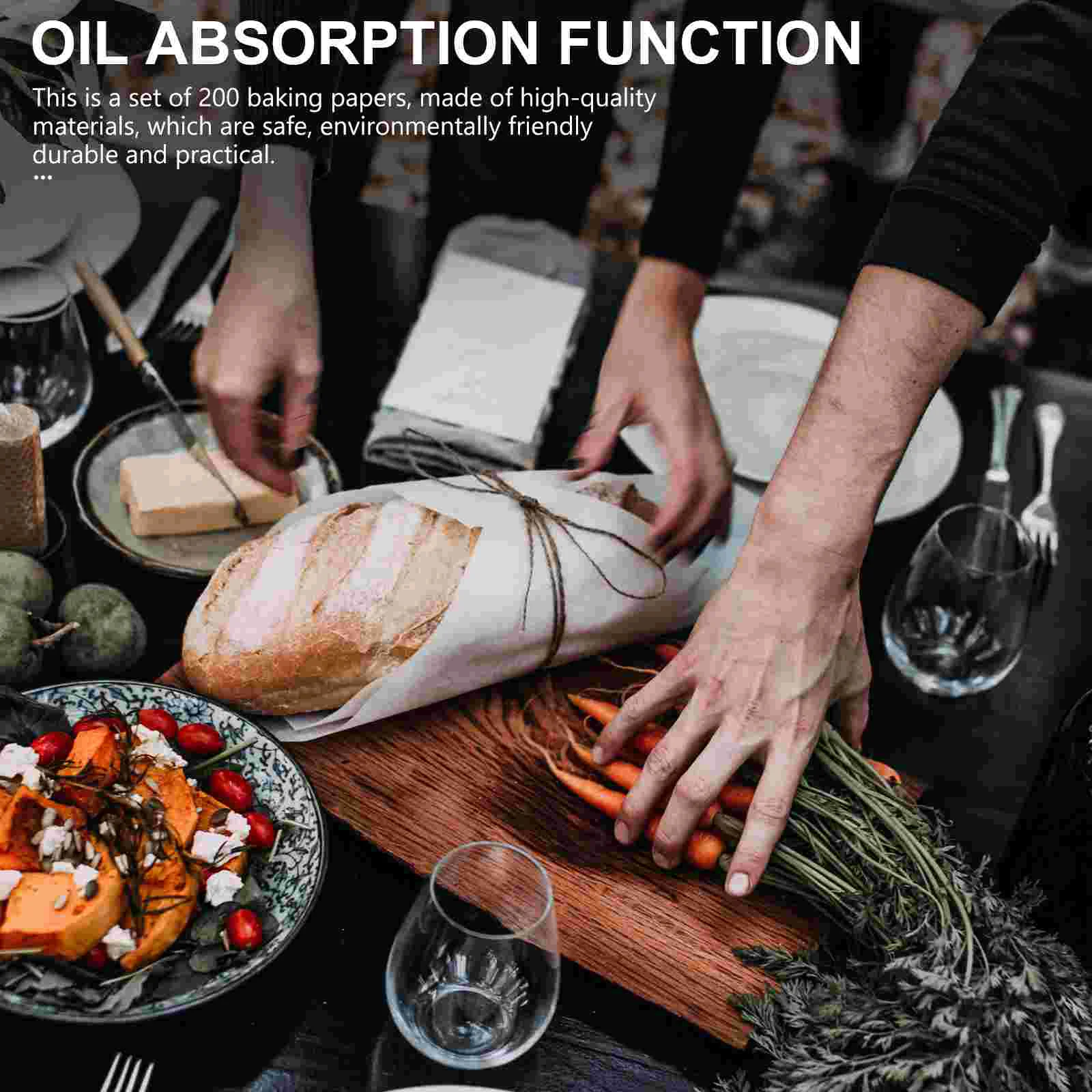 200 шт. вкладыши для пищевой бумаги силиконовые рулоны бумага пекаря хлебная