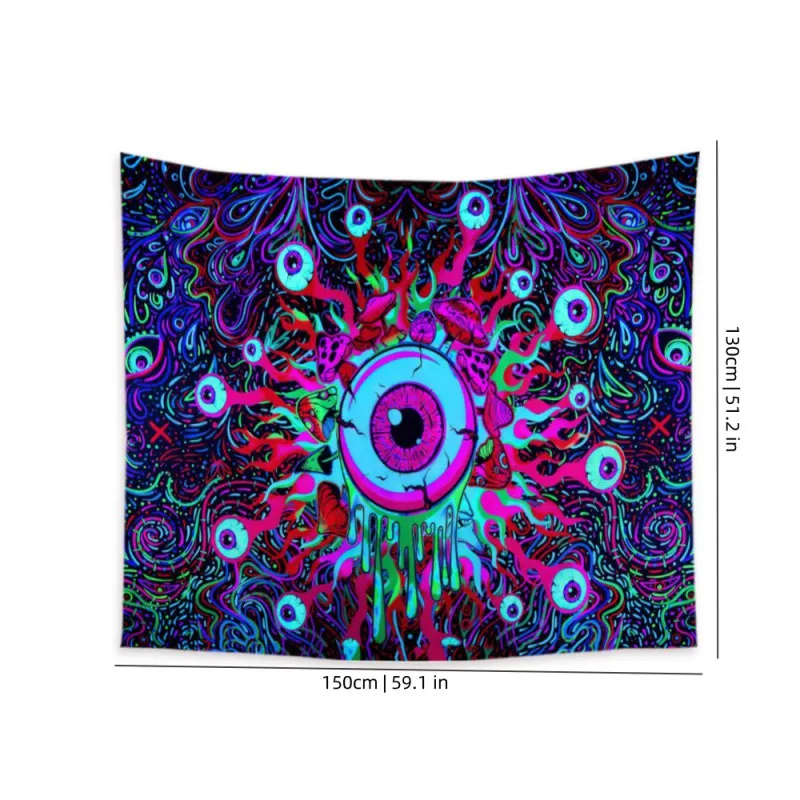 Настенный гобелен с ужасными глазами на Хэллоуин 1 шт. Светоотражающие украшения