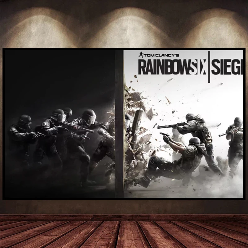 Плакат на холсте с изображением том клинси из Радуги шесть: осада настенные