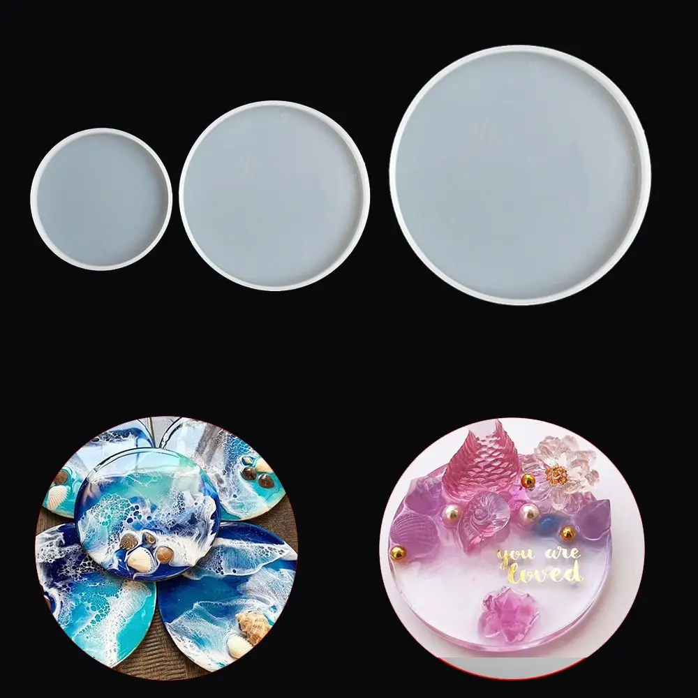 

DIY Craft Pendant Agate Silicone Cup Mad Round Epoxy Resin Casting Molds Jewelry Making Mould Coaster Mold