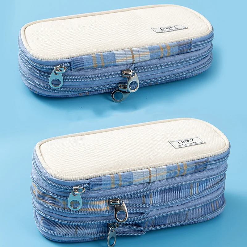 

Холщовый чехол для карандашей, вместительный изысканный чехол для ручек, Студенческая сумка для ручек, школьные принадлежности, Органайзер