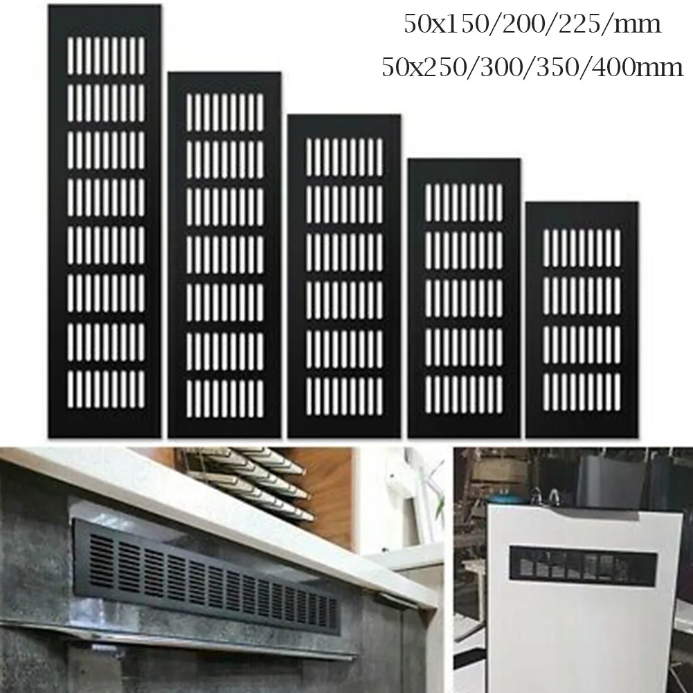 

50mm Aluminium Rectangular Cabinet Wardrobe Air Vent Grille Ventilation-Cover For Wardrobes Shoecase Cabinets Furniture Parts