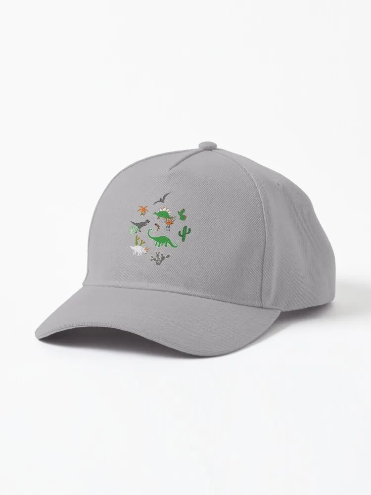 

Динозавр пустыня-зеленый и оранжевый на сером-Забавный узор от Cecca Designs Cap