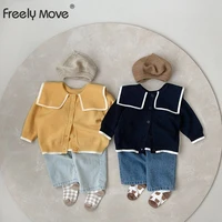 freely move 2022 autumn kids boys girls cardigan sweaters solid cotton sweater jacket boys children knitted kids sweaters girls
