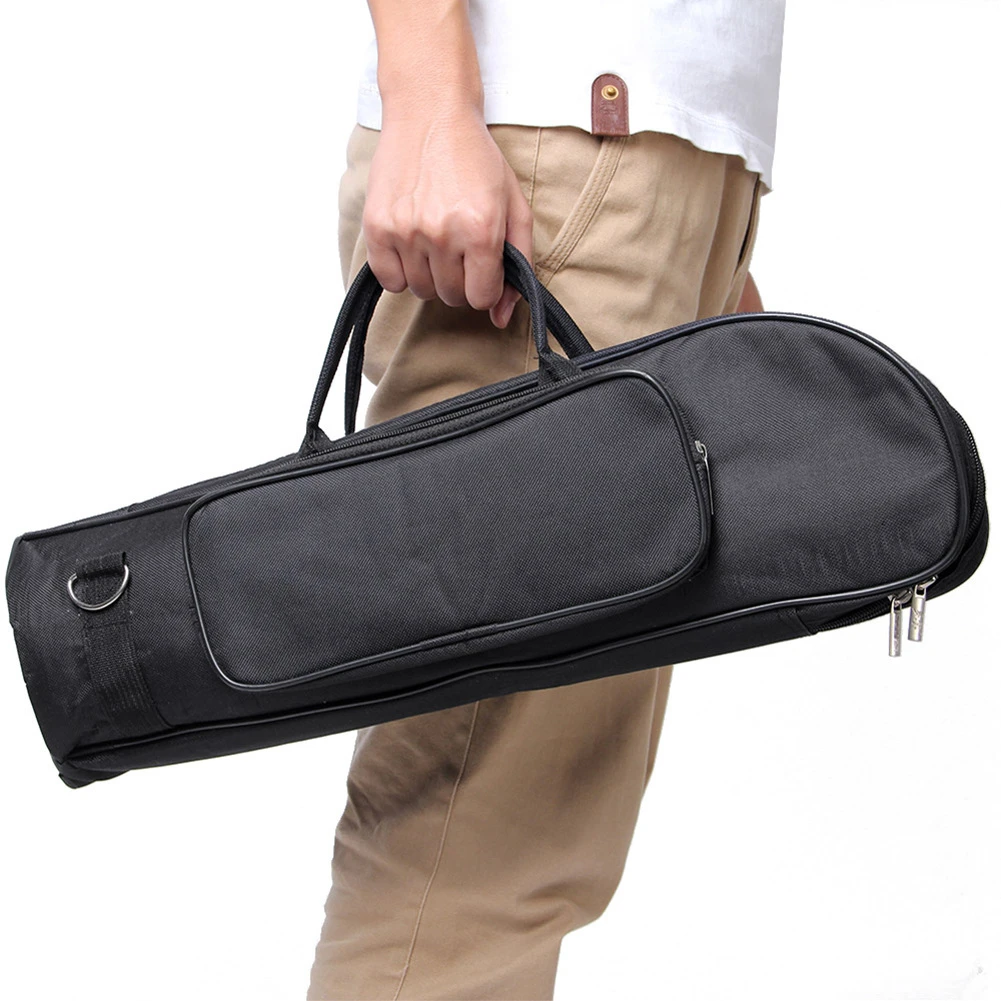 

New Trumpet Gig Bag Gig Bag Case Double Zippers Design Nylon Portable Soft Case 53*15.5*13cm Accessories Black