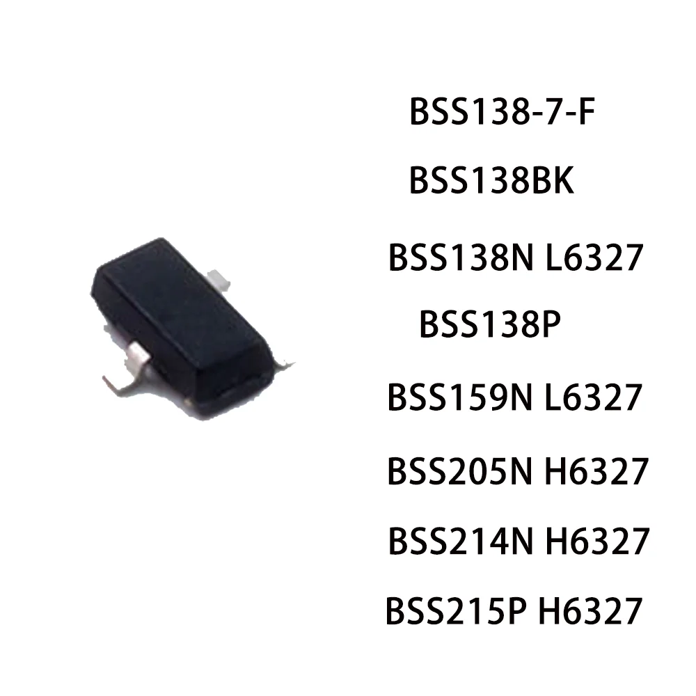 

(20 шт.) BSS138P BSS159N L6327 BSS205N H6327 BSS214N BSS138BK BSS138-7-F BSS138N L6327 H6327 BSS215P H6327