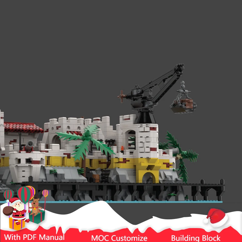 Фото 4995 шт. MOC, средневековая полная крепость, модульная модель, набор строительных блоков, сделай сам, сборка, дисплей, игрушки, детские рождественские подарки-сюрпризы №1