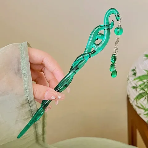 Зеленые палочки для волос MOONBIFFY