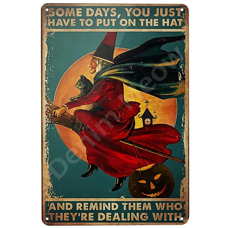 

Металлический знак "Stay Positive Skull" Denim Meow