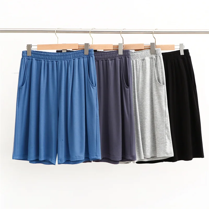 

Домашняя одежда, однотонная одежда для сна из модала с карманами, брюки, эластичные женские летние модные короткие хлопковые цветные шорты, ...
