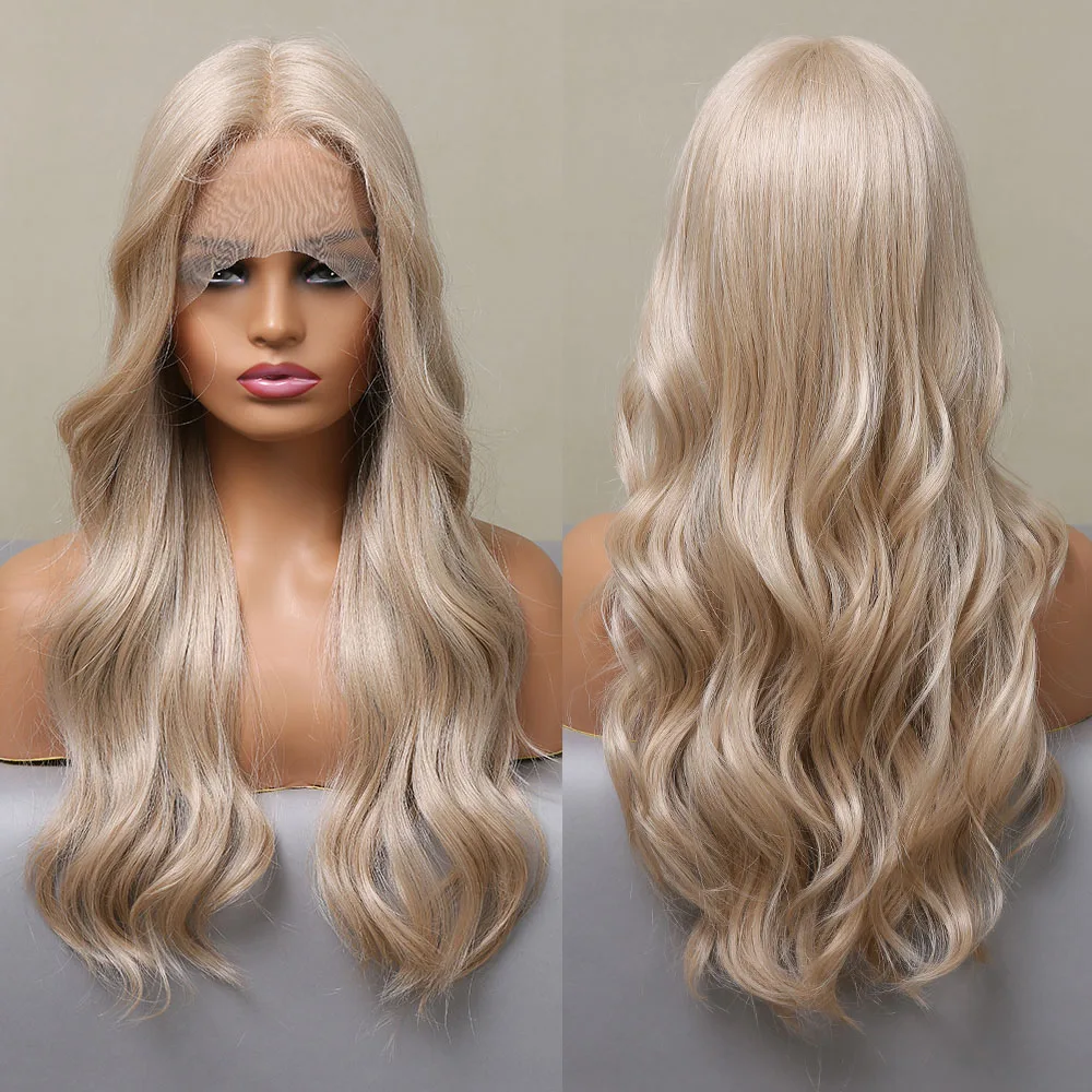 Парик женский из синтетических волос термостойкий с белыми светлыми светящимися