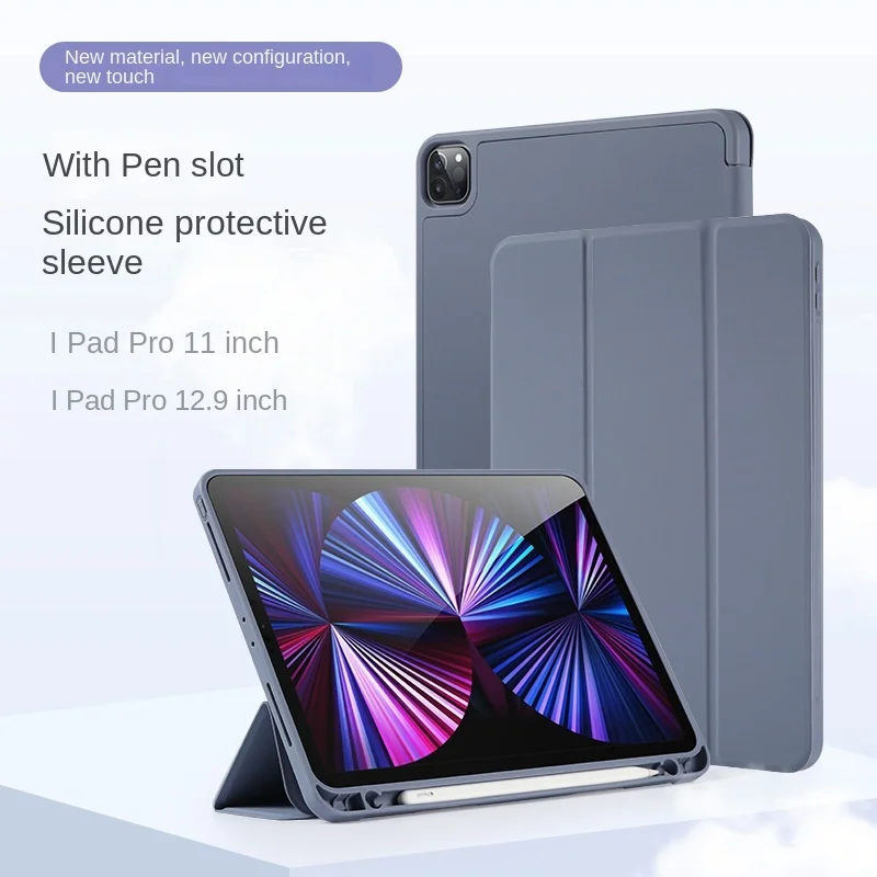 

Suitable for ipad10.2 protective case Pro3 pen slot soft case air4 leather case apple mini56 flat case