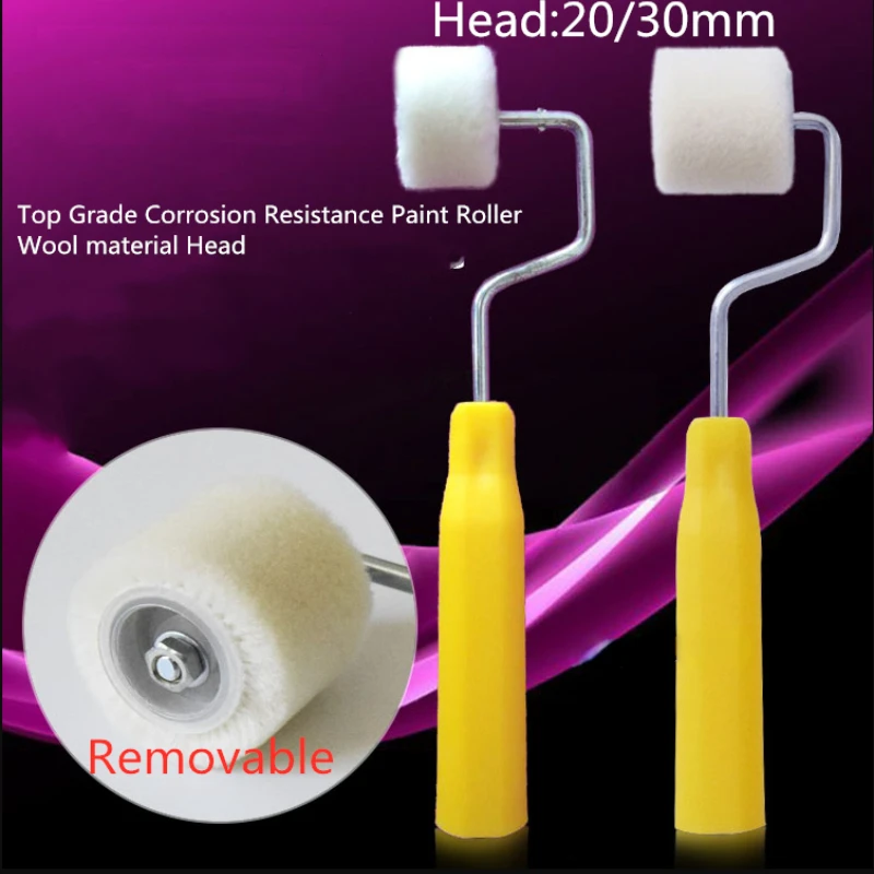 

2PCS/set 20/30mm Top Grade Mini White Fine Wool Paint Roller Sleeves Painting Decorating Rollers Art Sets Painting Supplies