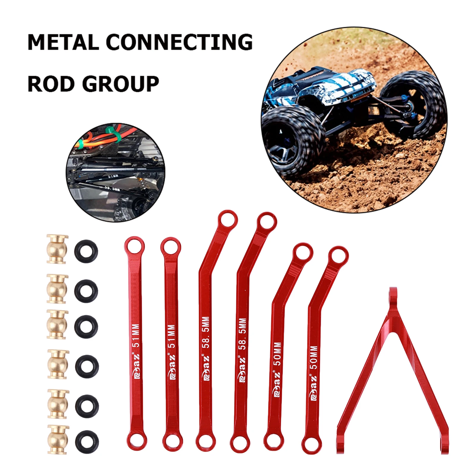

For 1/24 Axial Scx24 Deadbolt AXI90081 RC Crawler Metal Connecting Link Rod Kits RC for Crawler Car Accessories