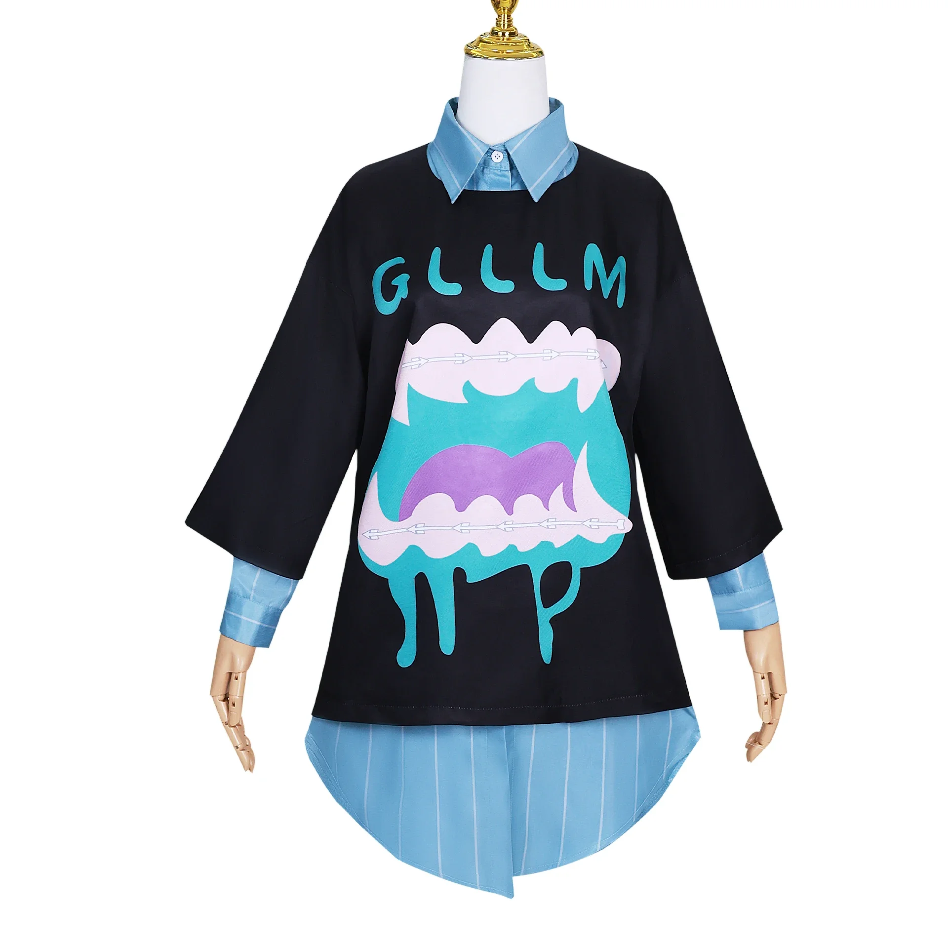 Аниме Медуза не может плаваться в ночи Косплей Kiwi Watase Костюм Парик Пальто