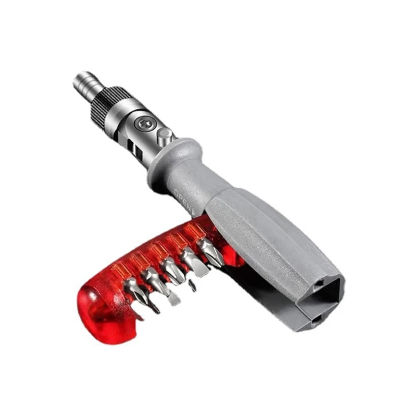 

10 Bits Ratcheting Screwdriver with Magnetic Bit Set 10 in 1 Ratchet Dropship