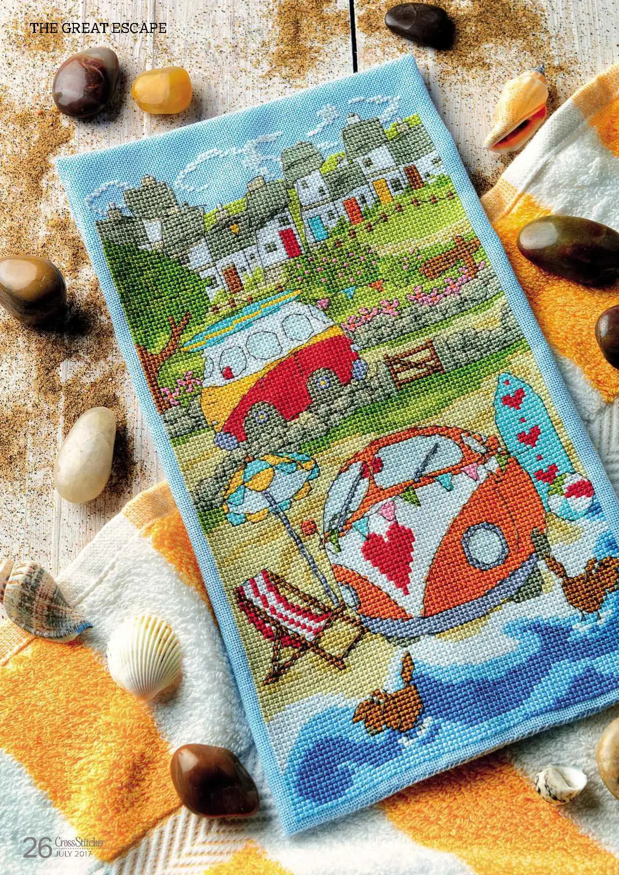 

Summer Vacation 25-37DIY Needlework Embroidery Cross Stitch Kits Craft Cotton Canvas