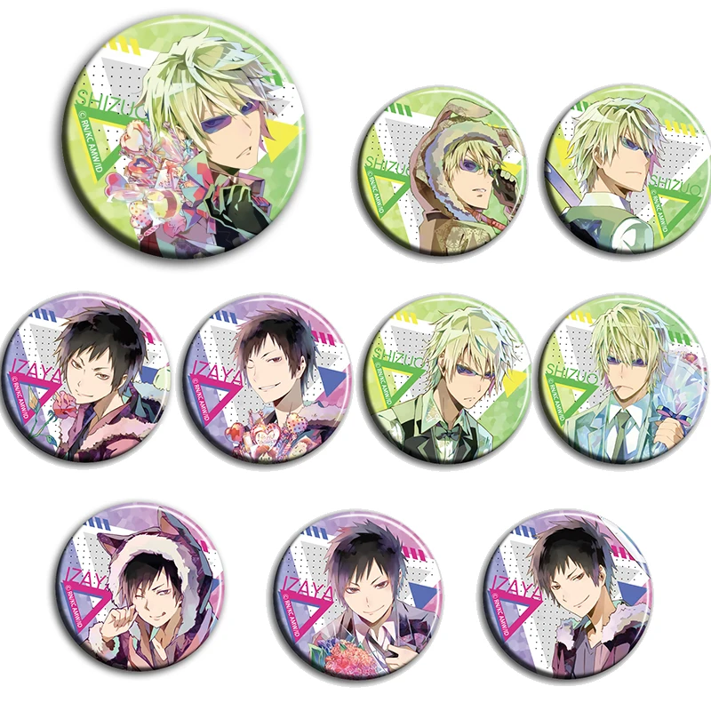 

10 шт./1 лот аниме DuRaRaRa Ryugamine Mikado фигурка 870 металлические значки круглые Бриджи детский подарок коллекционная игрушка