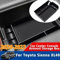 for toyota sienna 2020 2021 2022 2023 xl40 car center console armrest storage box organizer tray stowing tidying accessories