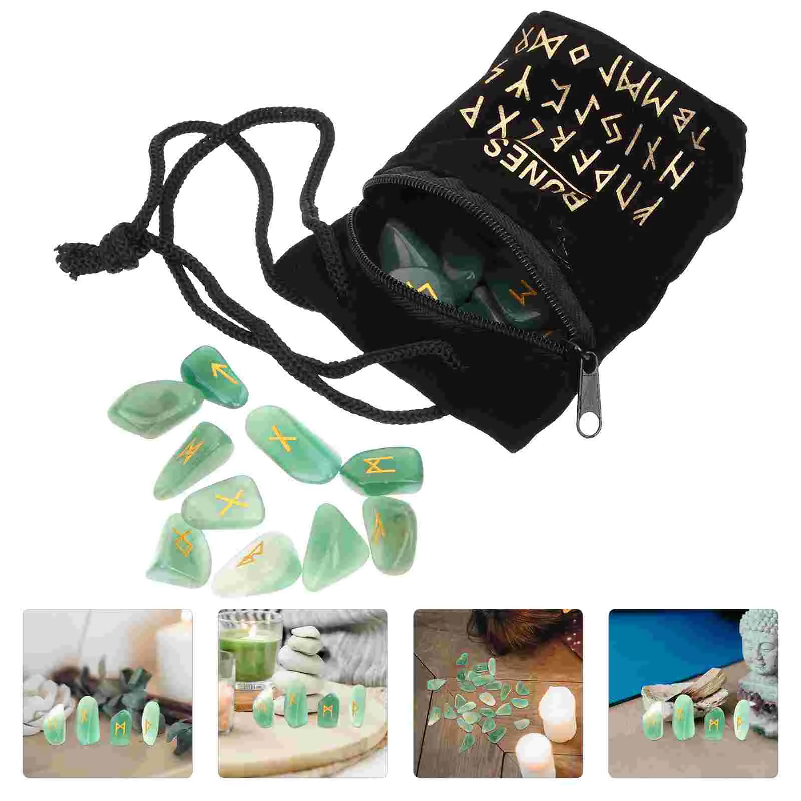

1 Set Decorative Agate Runes Stones Handicrafts Runes Rune Stones Geology Specimens Delicate Rune Stones for House Adult