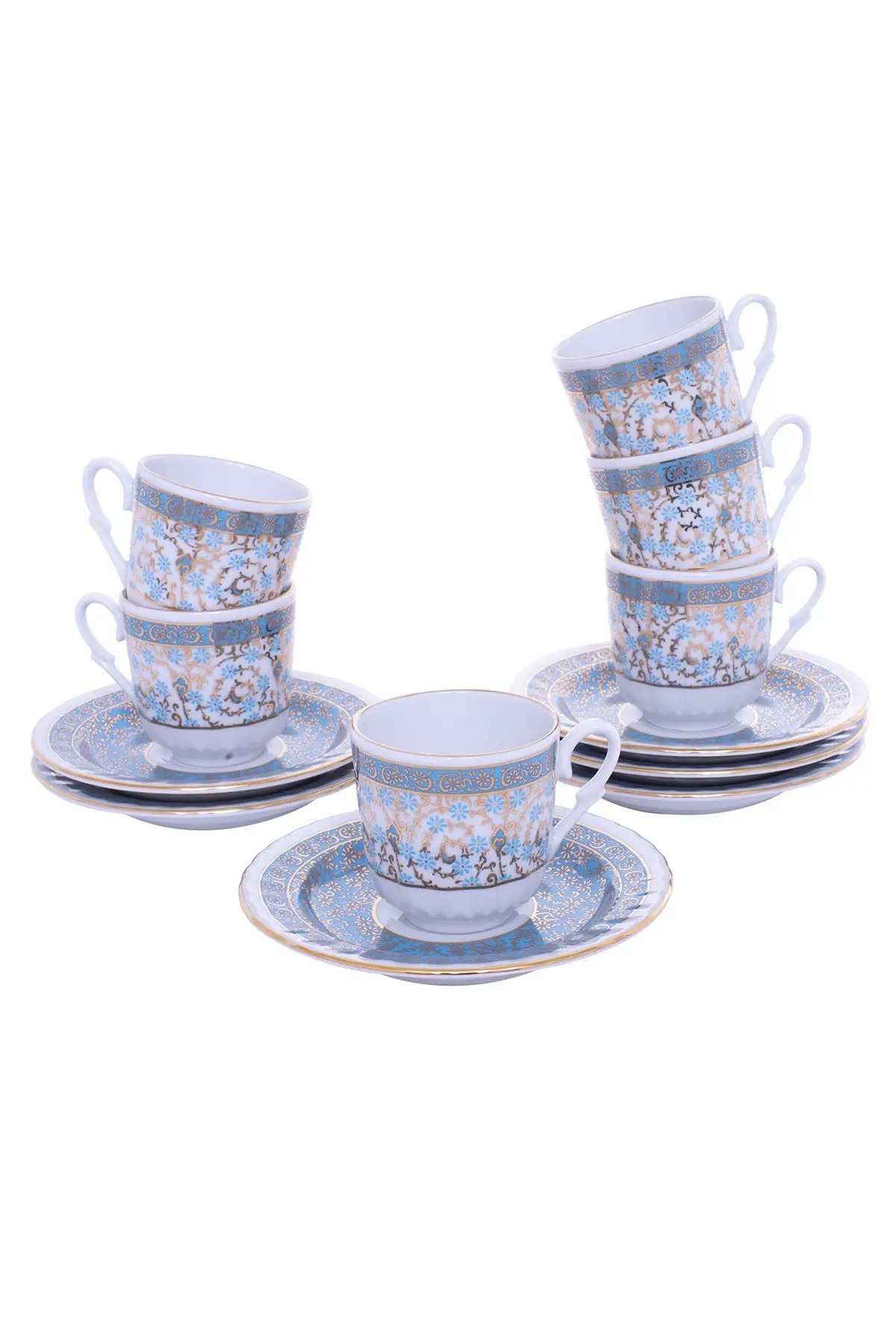 

Amazing Turkish Greek Arabic Coffee & Espresso Cup Set 12 Pieces Coffee Cup Set Cardboard Boxed Ornk07