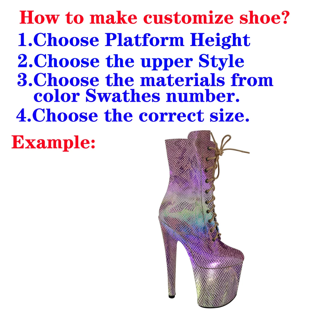 Shinny PU--Customize Style Pole dance shoes