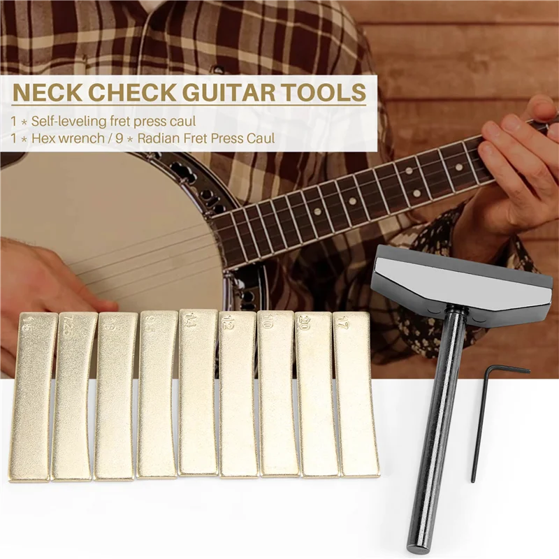 Набор инструментов Luthier для гитары B лад пресс прижимного грифа + 9 шт. вставок Лада