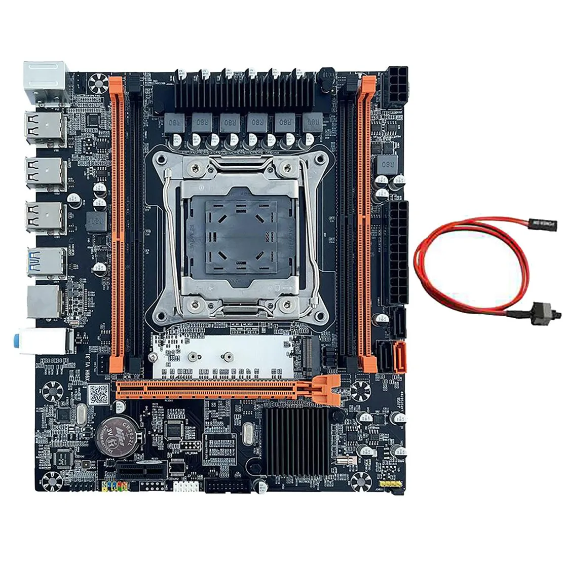 X99 Motherboard with Switch Cable B85 LGA2011-3 4X DDR4 REG ECC RAM M.2 PCIE SATA3.0 for E5 2650V3 2680V3 2620V3 CPU