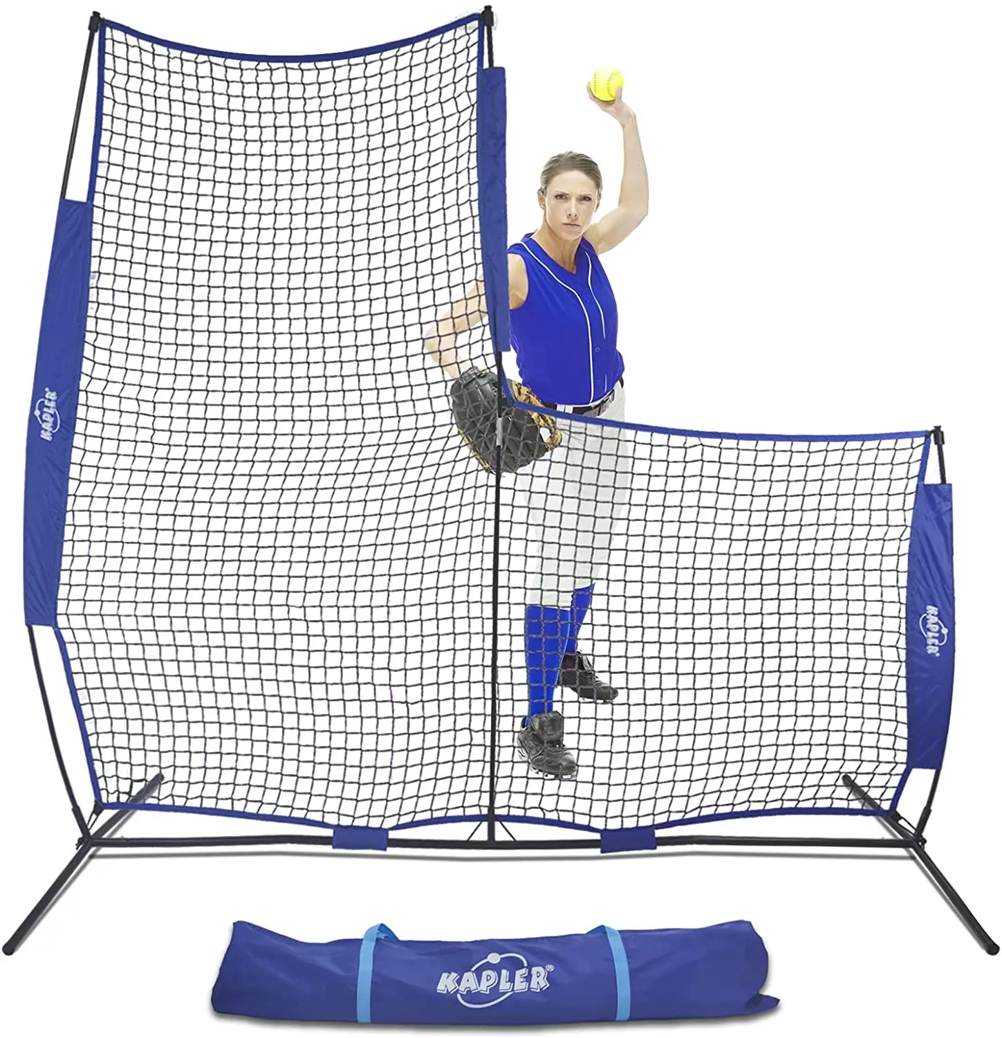 Kapler Baseball & Softball Practice Hitting Net with Carry Bag for Adults Batting Pitching7x7FT