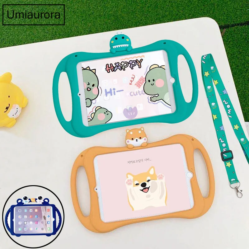 

Детский силиконовый чехол с ручкой для iPad Mini 2 3 4 5 2019 мультяшный противоударный чехол для планшета для IPad Air 2 6 9,7 7 10,2 Pro 10,5 11