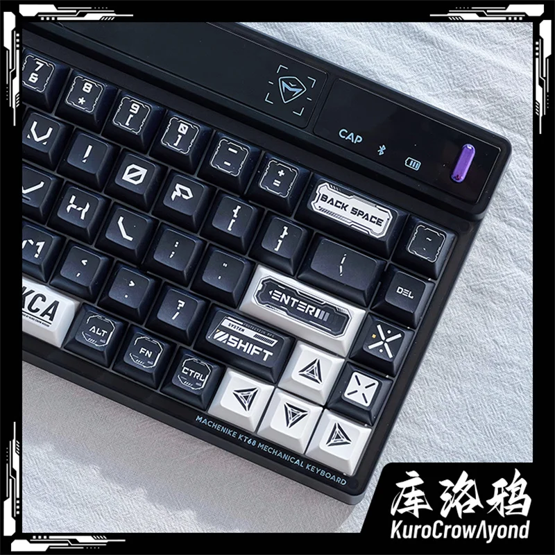PBT Keycap KBT KWT Черно-белая технология 142 клавиши/набор KCA Profile DIY Custom Desigh ISO Enter для