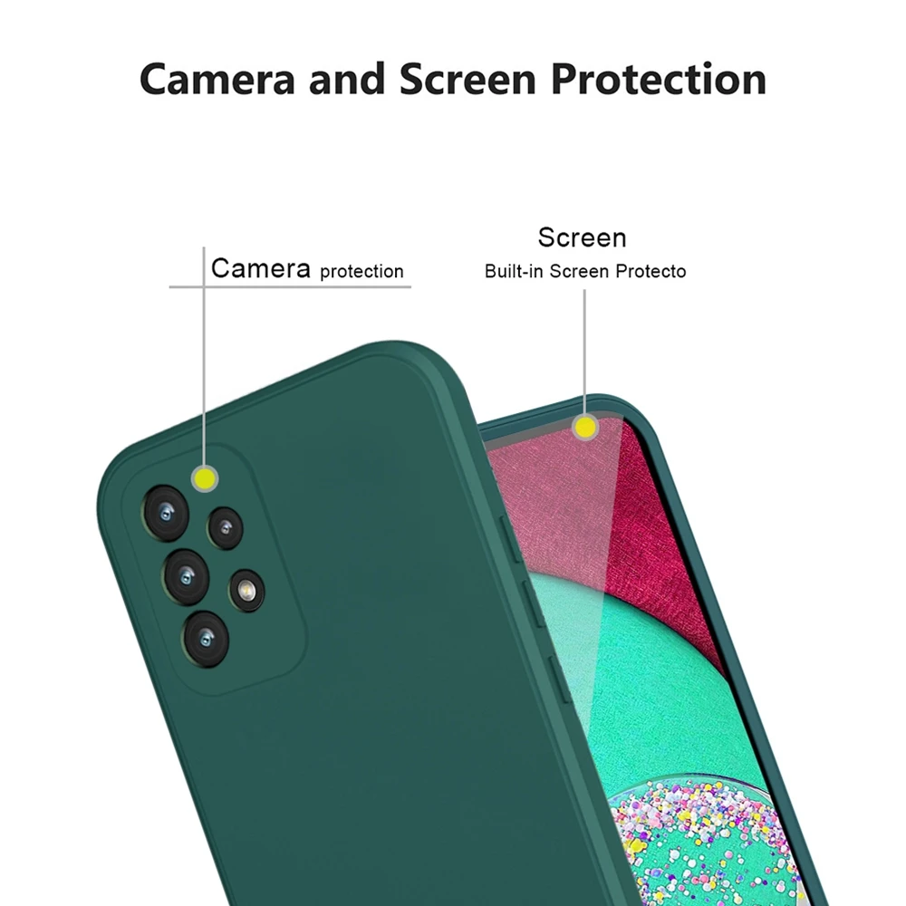 Фото Чехол для телефона с полной защитой для Samsung Galaxy A03S A03 A13 A23 A33 A53 A73, чехлы, роскошный бампер, силиконовый чехол для женщин и мужчин, 360 №4