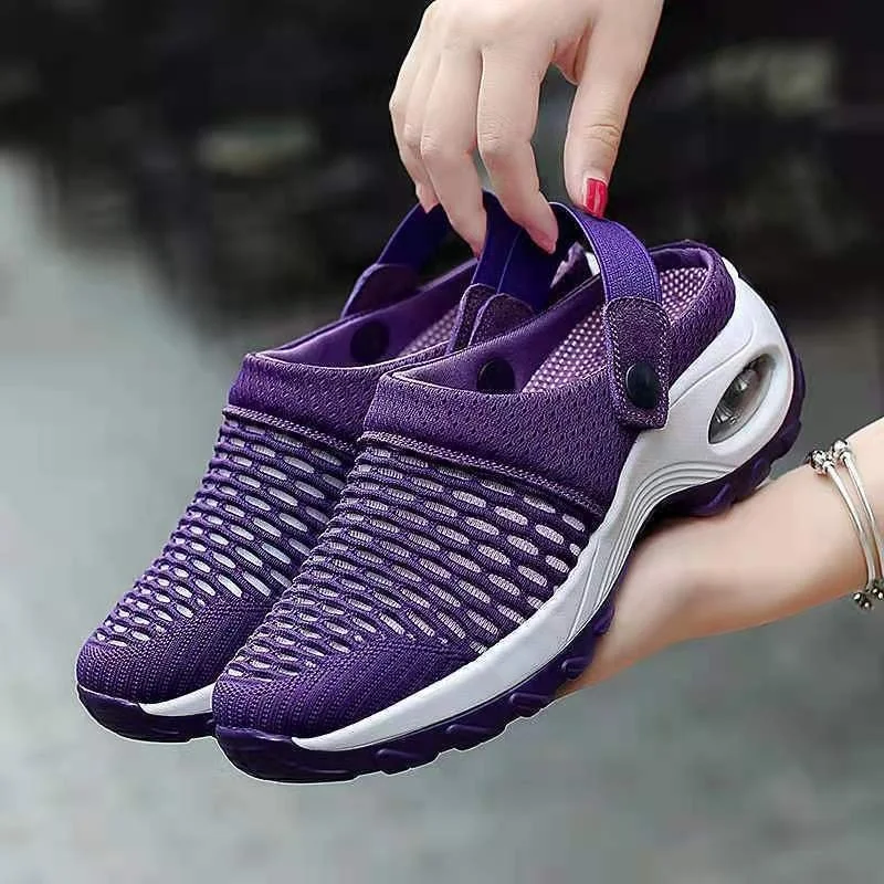 

2023 New Women Shoes Casual Increase Cushion Sandals Non-slip Platform Sandal For Women Breathable Mesh Outdoor Walking Slippers