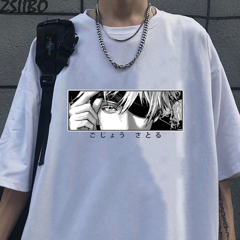 Новая летняя футболка с аниме принтом Gojo Satoru уличная одежда модная унисекс