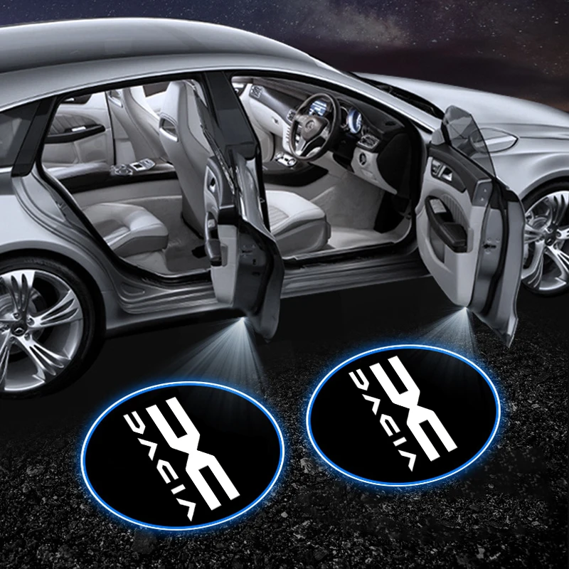 1/2 шт. универсальные проекторы для дверей автомобиля Dacia Logan Sandero 2 Mcv Cilo Stepway Dokke