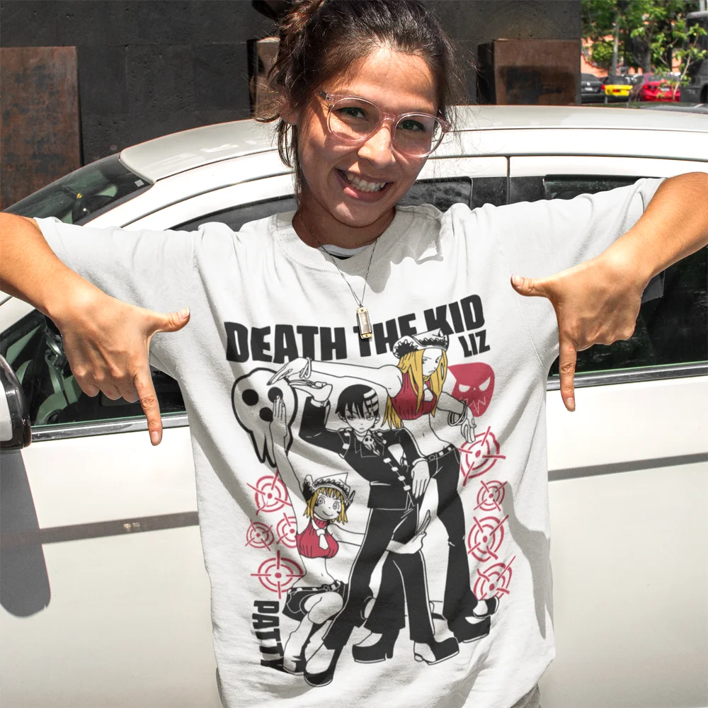 Футболка с изображением Пожирателя души из японского аниме Death the Kid черная