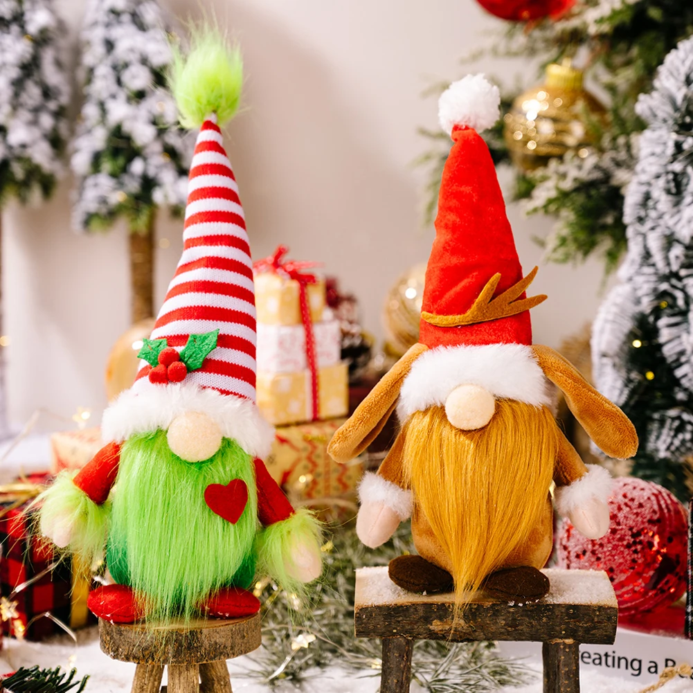 

Рождественская кукла, Набивная игрушка, плюшевая кукла Санта, гном, скандинавский карликовый эльф, рождественские украшения для дома, новый год 2023