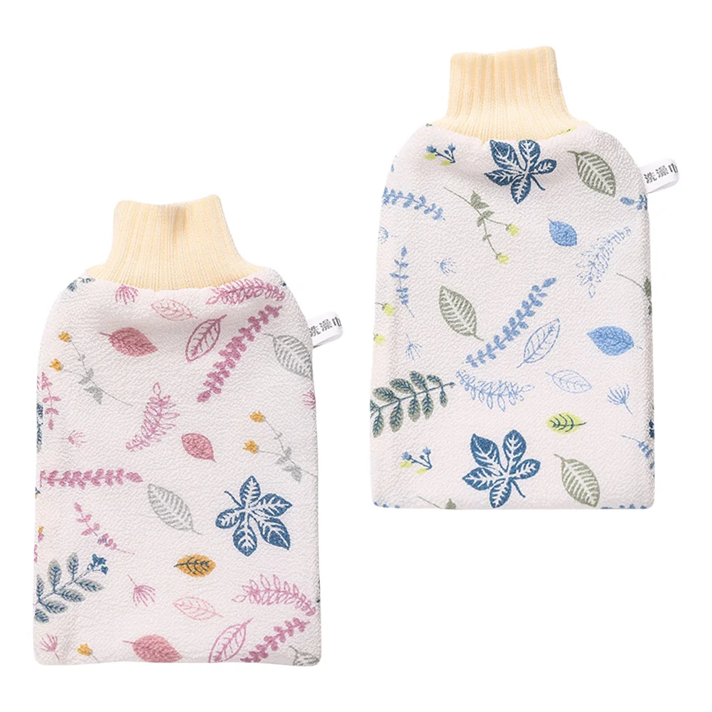 

Gloves Shower Wash Exfoliating Printed Spa Bath Towel Scrub Towels Bathroom Loofah Mittens Mitt Mitten Portable Scrubs Scrubbing