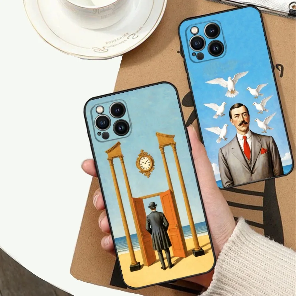 Чехол для телефона R-Rene Magritte Art iPhone 15 14 13 12 11 Plus Pro Max XS X XR SE Mini 8 7 мягкий силиконовый