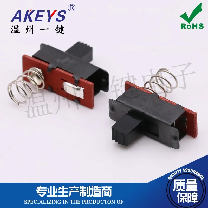 10 шт. SS-11H01 однорядный 0 1 кг с пружиной монтажным отверстием вертикальный тумблер