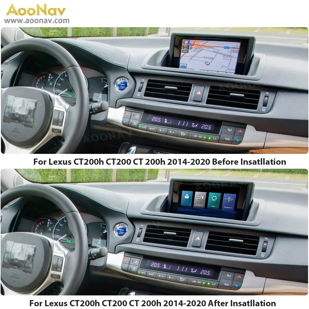 Фото Система AOONAV Linux для Lexus CT CT200h 2014-2020: беспроводной адаптер Apple CarPlay и Android Auto для штатного экрана автомобиля №4