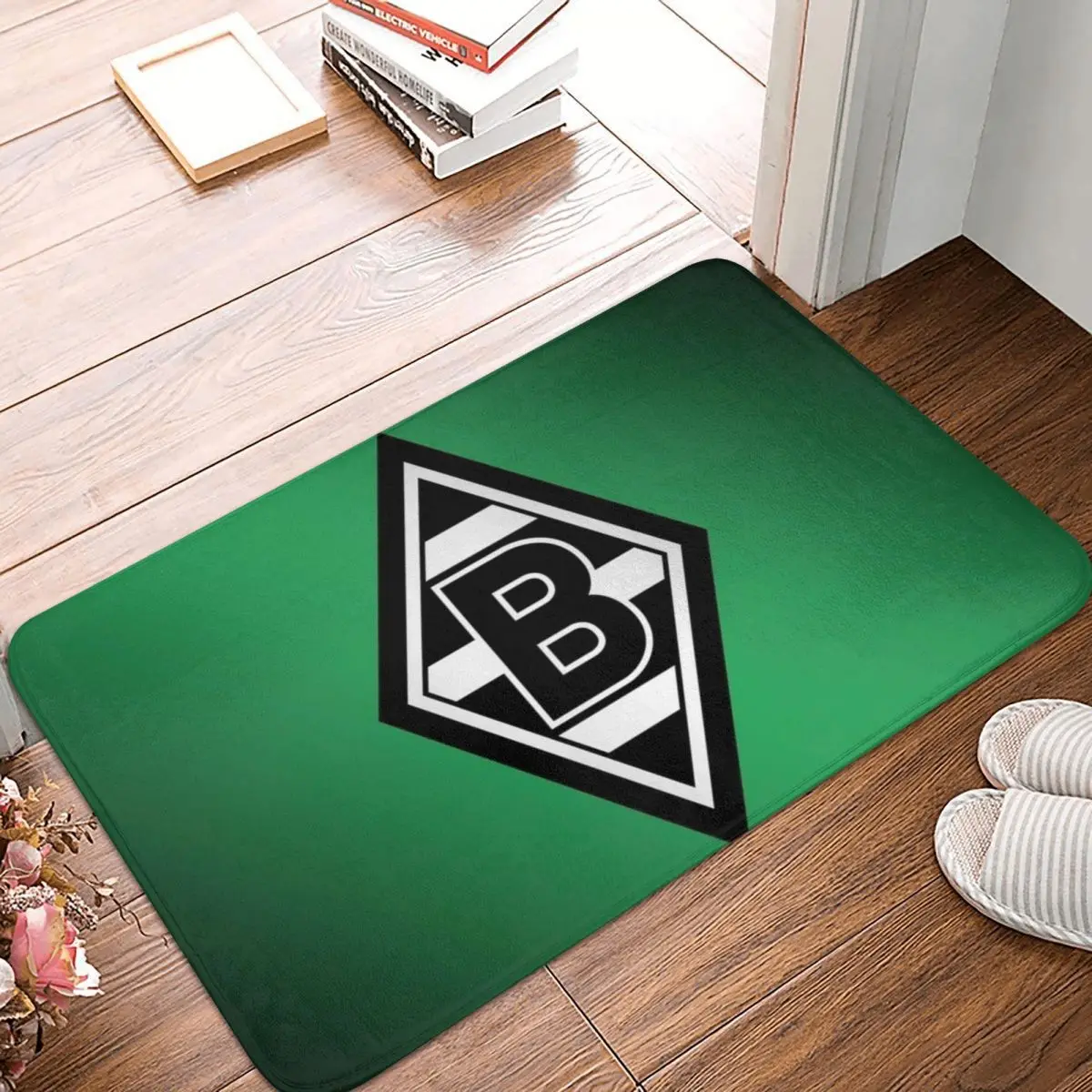 

Borussia Monchengladbach Doormat Rug carpet Mat Footpad Bath mat Non-slip Entrance Kitchen Bedroom durable Washable