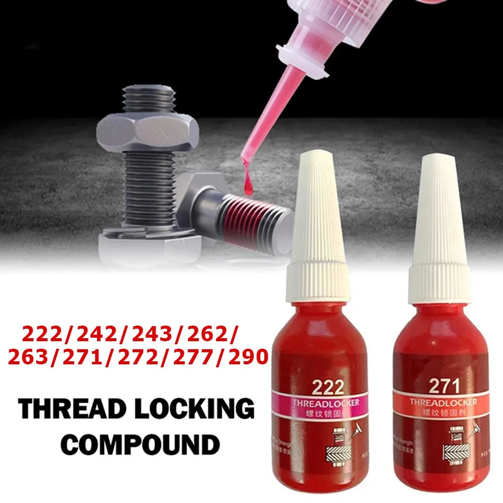 

10ml Threadlocker 222/242/243/262/263/271/277/290 Anaerobic Adhesive Seal Glue Thread Locking Sealing Glue Home Improvement