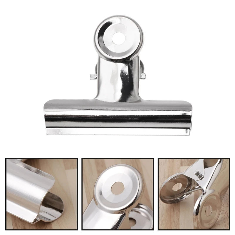 

Metal Bulldog Clip Food Sealer Bag Clamp Office Paper Document Ticket Binder