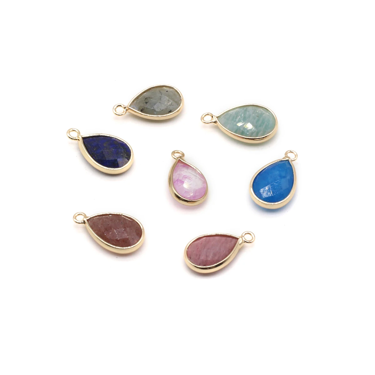 

Natural Stone Pendant Water Drop Shape Gemstone Exquisite Charms for Jewelry Making Diy Bracelet Necklace Earring Accessories